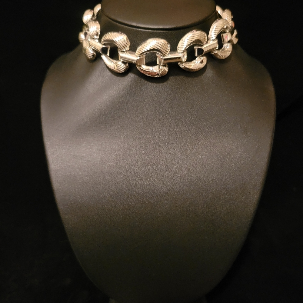 Estate Chunky Link Chain Choker Necklace